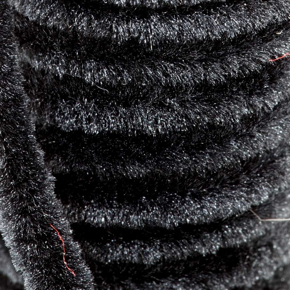 Semperfli Sparkle Worm Chenille Black Fly Tying Materials (Product Length 2.18 Yds / 2m)